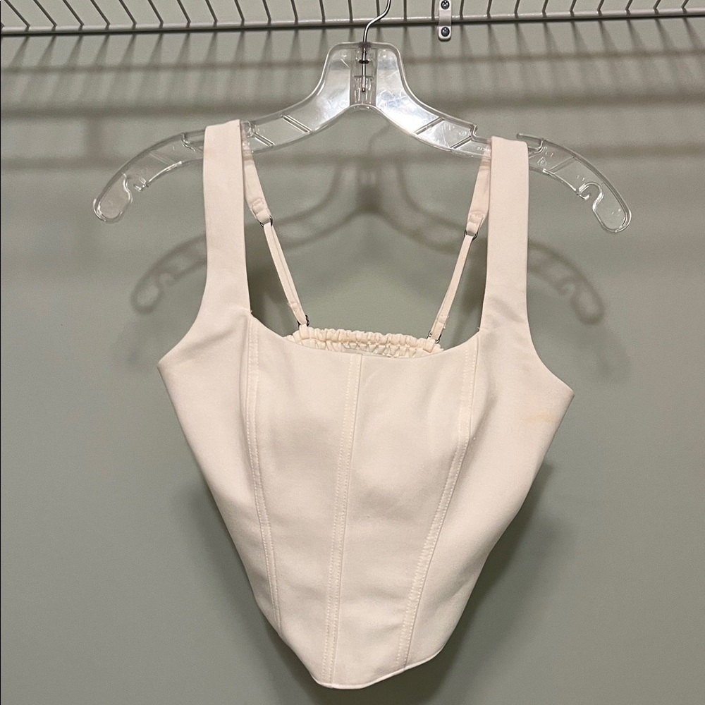 Abercrombie & Fitch Cream Women's Corset Top